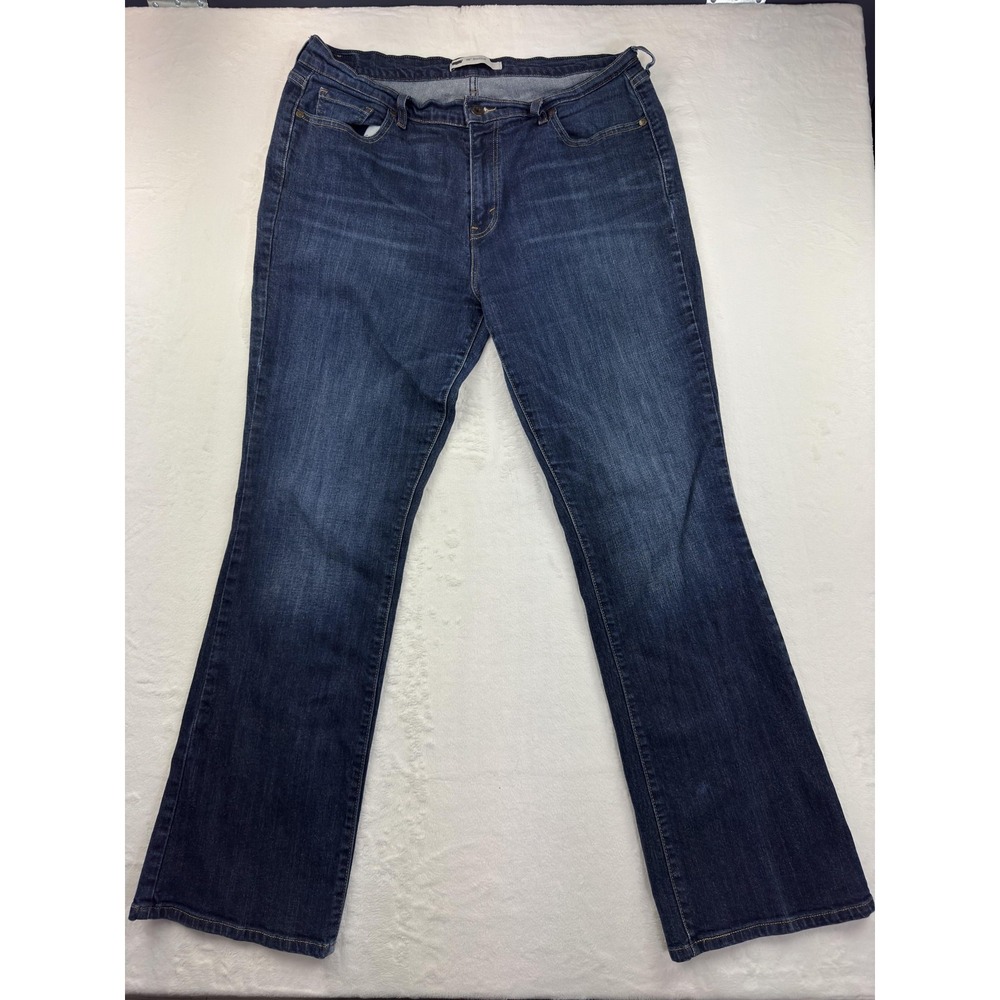 Levis Jeans Womens 33x32 Blue 515 Bootcut Studded Mid Rise Medium Wash Denim